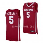 Men's Alabama Crimson Tide #5 Jahvon Quinerly Crimson Replica NCAA College Basketball Jersey 2403ISXI3